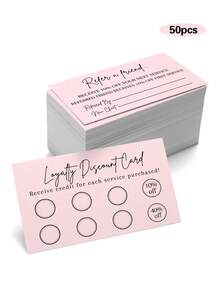 50张双面客户推荐及忠诚度奖励卡 – 适用于小型企业、咖啡馆、零售店和沙龙的通用激励卡（非常适合提高客户粘性和推荐率） - 彩色 - 查看 8