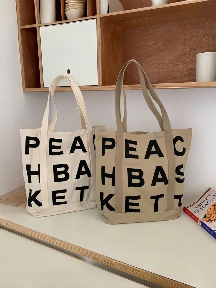 Bolso de gran capacidad y bolso de hombro, diseño versátil y minimalista estilo coreano retro de lona, bolso de lona estilo coreano Ins de gran capacidad, bolso de estudiante bolso de lona minimalista coreano de gran capacidad, bolso de gran capacidad y bolso de hombro, bolso de lona versátil estilo coreano, bolso de gran capacidad y bolso de hombro, bolso casual, decoración de habitación - Multicolor - Ver 1