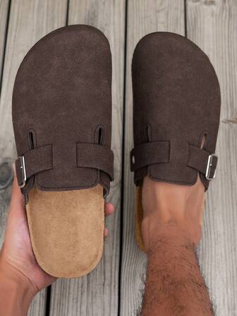 Unisex Slip-On Sandals, Adjustable Buckle Strap, PVC Shock-Absorbing Sole, All-Day Comfort, Suitable For Indoor & Outdoor Casual Wear, Comfortable Footwear, Minimalist Design, Durable