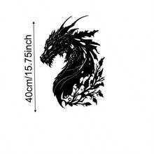 1 قطعة ديكور جداري لرأس تنين معدني مذهل - مثالي لديكور المنزل، غرفة المعيشة، غرفة النوم والمساحات الخارجية - هدية مثالية لتدشين المنزل أو المناسبات الخاصة - الأسود - مشاهدة 8