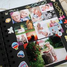 1pc Scrapbook Album, Kraft Paper Scrapbook Album, Suitable For Wedding Guest Book, Anniversary Album, Gift, Graduation Album, Family DIY Scrapbook, Craft Paper DIY, Christmas, Thanksgiving, New Year Gifts - Growth Album (Black) - View 4