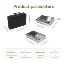 REDSUN Portable Foldable Charcoal Grill, Sturdy Stainless Steel Outdoor BBQ Rack, Folding Home/Camping Barbecue Oven