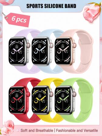 St.siabe 适用于 38mm 40mm 41mm 42mm 44mm 45mm 49mm 的兼容运动表带，柔软硅胶材质，可替换运动表带，兼容 8/7/6/5/4/3/2/1