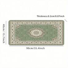 1 件装波西米亚风桌面垫带鼠标垫 - 35.4x15.7 英寸，超大尺寸，波西米亚主题双面设计，饰有波西米亚复古图案，底部防滑橡胶，带腕托，可水洗涤纶表面，适合游戏玩家和波西米亚风格爱好者，桌面配件，办公用品，桌面垫，鼠标垫 - 綠色 - 查看 10