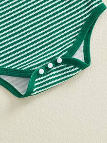 My First St Patricks Day Baby Boy Outfit Set Romper Overalls 2Pcs Spring Holiday Wear 0-18M - 綠色 - 查看 7
