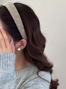 1件新款格子波点布艺发箍，海绵发圈配饰，时尚百搭，冬季时尚单品，适合日常佩戴 - 彩色 - 查看 9