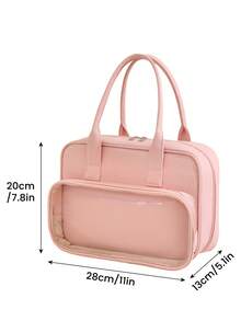 A Portable Makeup Bag, Travel And Vacation Toiletry Bag, Large-Capacity Professional Cosmetic Organizer With Zipper And Multiple Compartments-Perfect For Storing Makeup Brushes And Pencils. Waterproof Material, Easy To Clean, High-Quality Tote Organizer. - Multicolor - View 13