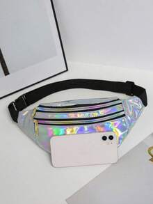Modische Outdoor Laser Hüfttasche für Damen, Lauf Laser Hüfttasche, Damen Diagonale Brusttasche, Reflektierende Outdoor Strandtasche, mit verstellbarem Schultergurt, geeignet für den täglichen Gebrauch, Outdoor-Aktivitäten, Reisen, Wandern, Joggen, Radfahren, tragbares Design, ideales Geschenk - Verschiedenfarbig - Übersicht 9
