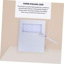 YQQ NOLITOY Caja para Almacenamiento de Pestañas Postizas de Papel con Bandeja Estuche Ligero para Tapa Semitransparente para Maquillaje y Viaje0027 - Pago - Ver 6