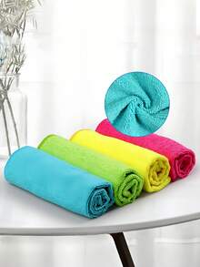 5/10 Pieces/Pack Microfiber Cleaning Cloths, 11.81" X11.81" Random Color Cleaning Cloth, AbsorbentCloth, Kitchen Cloth, Glass Cleaning Cloth Home Cleaning Multi-Color Soft Quick-Drying AbsorbentSponge Set-Kitchen,Bathroom,Home, HomeSupply Business,Kitchen Essentials,Household Essentials,Dog Bath,Car Essential - Multicolor - View 3