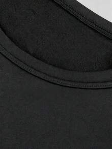 Men's Ultra-Soft Thermal Underwear Set With Long Sleeves And Pants, Featuring A Brushed Interior - màu đen - Xem 3