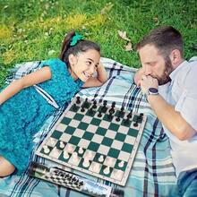 Ajedrez Profesional De 50cm Plegable Portátil Carga Barriles portátil Ajedrez - A - Ver 5