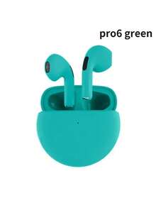 TWS Pro 6 New Wireless Earbuds With Microphone, Bluetooth Headphones, Sports Running Earphones, Compatible With Apple Pro6 Earbuds