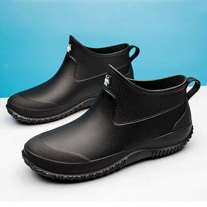 Men Women Wellington Rain Boots Outdoor Garden Wellies Boots Short Ankle Shoes