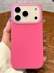 坚固材质硅胶磨砂亲肤橙色果冻硅胶软手机壳，兼容 17 Pro Max 17 Pro 16 17 13 14 15 Pro Max 15 14 Plus 13 12 Pro Max 11，超薄液态硅胶保护防震后盖，春季礼物 - 火龍果色 - 查看 3