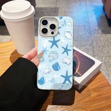 Starfish Seashell Pattern Phone Case Compatible With  17  16 Pro Max  15 Pro Max  13 And  12 Made Of TPU Material Providing Shock And Drop Protection With A Delicate And Skin-Friendly Feel And An Exquisite And Elegant Appearance Making It A Perfect Gift For Family Friends Loved Ones And Boyfriends/Girlfriends - White - View 6