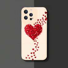 1PC Phone Case,  Heart Shape Red Hearts Pattern , Stylish Phone Case, Phone Decoration, All-around Lens Protection, Creative Small Gift, Funny Gift for Boys and Girls - Schwarz - Übersicht 7