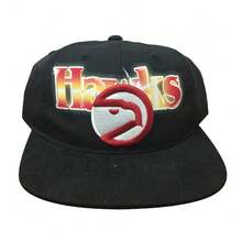 Mitchell & Ness Black NBA Atlanta Hawks Airbrush Snapback Hat - 黑色 - 查看 1