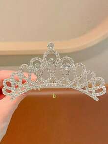 1pc Girls Crown Headpiece, Baby Hair Clip Hairpin Barrette Princess Crown Hair Accessory, Birthday Gift