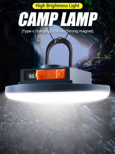 High Capacity Super Bright LED Camping Lantern With Long Lasting Battery Life And Adjustable Stand For Outdoor Camping