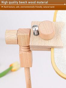 1 buah Bingkai Bordir Portabel Meja Aprikot, Terbuat dari Kayu Beech Premium, Bahan Kayu Solid, Multifungsi, Dapat Diputar, Dudukan Jahitan Silang Tangan DIY, Rak Penahan Bordir Jarum Tusuk, Mudah Dirakit, Nyaman Digunakan, Sudut yang Dapat Diatur untuk Bordir, Termasuk 1 Lingkaran Bordir - Aprikot - View 6