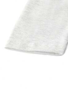 女士浅灰色休闲日常百搭宽松撞色字母印花圆领长袖T恤 - 淺灰色 - 查看 6