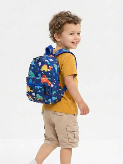 Mochila Escolar para Niños y Niñas de Dibujos Animados con Diseño de Dinosaurio, el Regalo Perfecto para Niños,Encantadora Mochila Escolar para Bebés, Bolsa Impermeable para Niños y Niñas