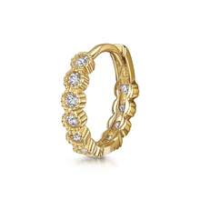 1 đôi bông tai bạc 925 mạ vàng 18K đính đá Cubic Zirconia dành cho nữ, kiểu dáng ôm sát tai, không gây dị ứng, nhẹ, thích hợp làm quà tặng trang sức cho nữ. - Vàng - Xem 15