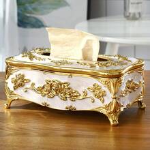 1pc High-End Hotel & Restaurant European Tissue Box, Multi-Scenario Desktop Tissue Extraction Box, Bathroom Kitchen & Living Room,European Style Tissue Box, High-End Hotel Restaurant Napkin Extraction Box, Living Room Desktop Paper Extraction Storage Box - Multicolor - View 12