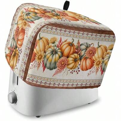 Kitchen Fat Chef Toaster Cover 4 Slice Vintage Cook Gourmet Dustproof Bakeware Oven Protector With Top Hook Red Black Plaid Waterproof Small Kitchen Appliance Toasters Dust Cover 12"X11"X8"