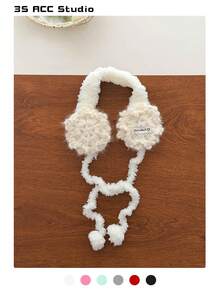 1pc Spring & Autumn Fashionable Crochet Hollow Out Floral Headband, Cute Girl Style Knitted Flower Headscarf, Vintage Mori Style Handmade Crochet Knitted Hat - Multicolor - View 9