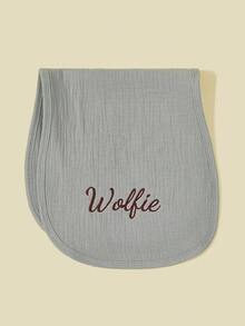 1 buah Celemek Bayi Bordir Teks Kustom, Kain Lap Sendawa Lembut & Bernapas, Hadiah untuk Bayi Baru Lahir, Cocok untuk Bayi Laki-laki & Perempuan - MultiWarna - View 11