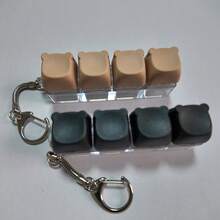 熊头钥匙扣，减压手指玩具，机械键盘键帽测试器，钥匙圈，桌面配件，手机挂饰，创意新奇玩具，玩具 - 彩色 - 查看 12