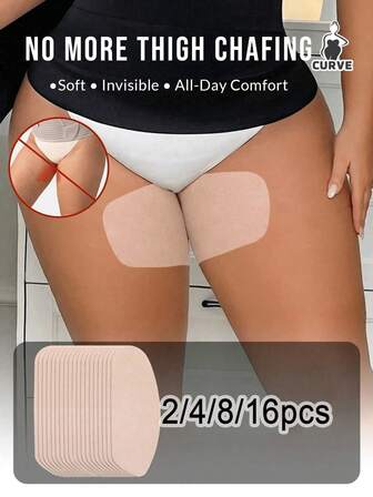 Elastic Fabric V-Shaped Thigh Patch, Invisible Sweat Barrier To Prevent Friction, Leg Protection, Gentle Pressure Relief, Often Used For Thigh Patches