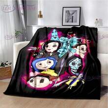 Coral Lin Style Comfortable Flannel Blanket - Cartoon Animal Patchwork Pattern, Soft Polyester Knit, Four Seasons Plush Comfort, Suitable For Bed And Sofa, Vintage Style, Creative Gift, Four Seasons Blanket | Cartoon Animal Design | Soft Flannel Blanket - multicolour 10 - 查看 6