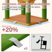 DOGAT 208cm Tall Cat Tree Tower For Indoor Large Cats Multi Level Activity Centre With Hammock Condos Perches 16 Sisal Scratching Posts Anti Tip Reinforced Base - Green - Green - View 8