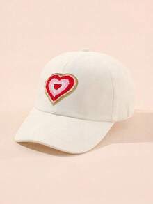 儿童棒球帽1顶，适合春夏，无帽檐设计，女童款，防紫外线，适合扎马尾辫，适合春秋季日常户外活动，适合3-10岁儿童。 - 愛心 - 查看 19