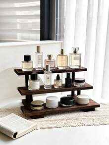 1 chiếc kệ để bàn bằng gỗ kiểu cổ điển đựng nước hoa và mỹ phẩm, hộp đựng đồ trang điểm bằng gỗ nguyên khối kiểu retro, kệ trưng bày nhiều tầng, kệ đựng nước hoa và sản phẩm chăm sóc da cho bàn trang điểm, kệ đựng son môi và trang sức ở lối vào, kệ lưu trữ đa chức năng. - Cà phê nâu - Xem 12