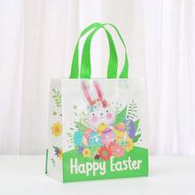 24pcs/12pcs/6pcs/3pcs Rabbit Themed Paper Bags With Handles, Reusable Non-Woven Fabric Bags, Easter Party Supplies, Birthday Party Gifts And Packaging - Multicolor - View 7