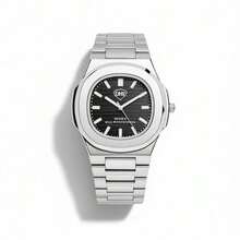 DHP Men's Dress Watch - Assorted Colors, Waterproof. - 銀黑色 - 查看 2