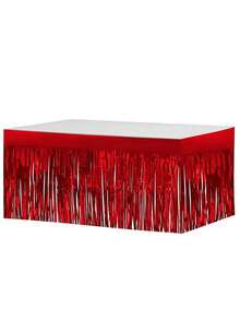 1 chiếc khăn trải bàn màu đỏ, khăn trải bàn kiểu thác nước màu đỏ, khăn trải bàn trang trí tua rua kiểu thác nước, thích hợp trang trí tiệc sinh nhật, trang trí sinh nhật chủ đề đua xe, trang trí sinh nhật lần thứ nhất chủ đề ô tô, trang trí phông nền phòng. - Nhiều màu - Xem 3