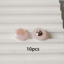 10pcs Multihued Ombre Resin Round Metal Shank Buttons, Suitable For Sweaters, Cardigans & Coats - Multicolor - View 13