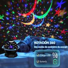 Proyector de Estrellas para Ni?os, Proyector de Luces Dinosaurio\/Estrellas\/Espacio, 3 Temas,10 Colores Luces Nocturnas Giratorias de 360, Perfecto para Regalos de Cumplea?os\/Navidad\/Dormitorio - Blanco - Ver 5