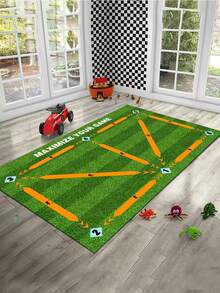 1pc Football Training Mat, Non-Slip, Noise Reduction, Home Use, Carpet Training Mat, Lawn Series Mat - Multicolor - View 10