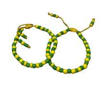 Pulsera de Orula y Eleggua 1 Hilo Protección Sabiduría Estabilidad Guía Espiritual Protección Constante Apertura de Caminos Oportunidades Nuevas accesorio navideño para regalos Christmas espiritualidad y vibras positivas en navidad navideñas - Amarillo, Verde, Negro y Rojo - Ver 4