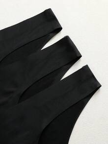 3件組無縫丁字褲 透氣舒適 高彈性 素色女款內褲 快乾適合日常穿著 - 彩色 - 查看 8