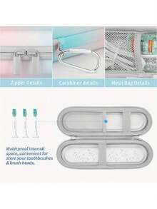 Universal Toothbrush Travel Case, EVA Electric Toothbrush Travel Case - Shockproof And Waterproof Storage Box, Large Capacity, Can Store Toothbrush, Brush Heads, Charger And Accessories - Non-Food Contact Material, Suitable For Storing And Protecting Your Toothbrush During Travel And Business Trips. - Multicolor - View 7