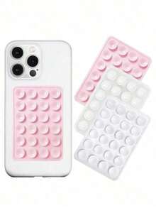 Silicone Suction Phone Case Mount Phone Suction Grip Octobuddy Sticky Phone Grip Adhesive Phone Stand Sticky For Cell Phone For Women Wallet Mini Wallet Purse Wallet Magsafe Wallet Card Wallet Wallet - White - View 1