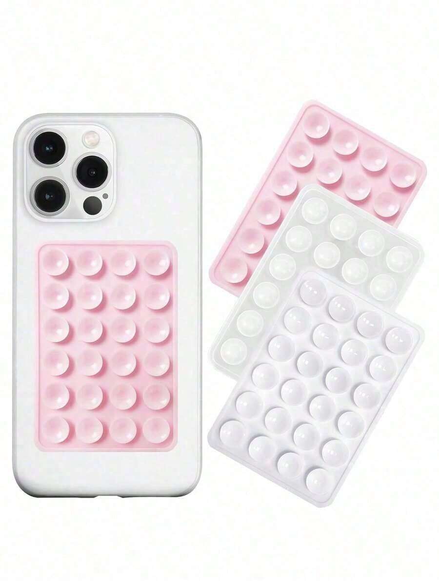 Silicone Suction Phone Case Mount Phone Suction Grip Octobuddy Sticky Phone Grip Adhesive Phone Stand Sticky For Cell Phone For Women Wallet Mini Wallet Purse Wallet Magsafe Wallet Card Wallet Wallet - White - View 1