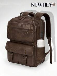 Men's Laptop Backpack, Waterproof Backpack, Men's Fashion Backpack, Handbag, Work & Travel Bag For University Vintage Laptop Bag - Multicolor - View 8